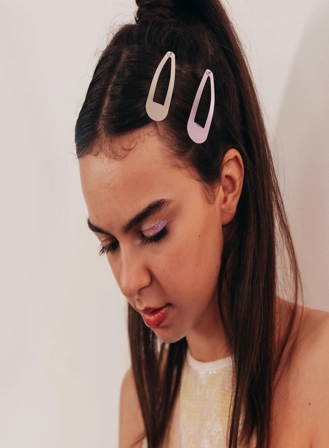 Cptots 48 PCS Small Metal Barrettes For Women Non Slip Water Drop Snap Clips For Thick Thin Fine Hair Classic Accessories,Pink Blue Green,1.97 x 0.5 In - Image 4